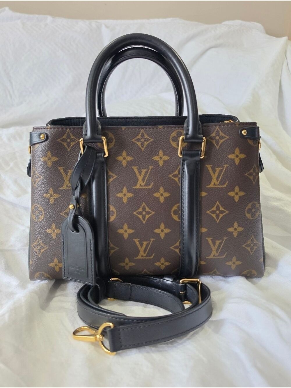 Classic Louis Vuitton Monogram Canvas Top Handle Shoulder Bag BB Size